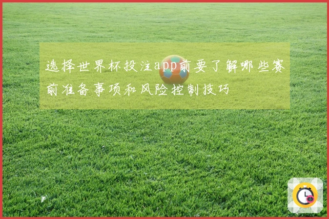 选择世界杯投注app前要了解哪些赛前准备事项和风险控制技巧
